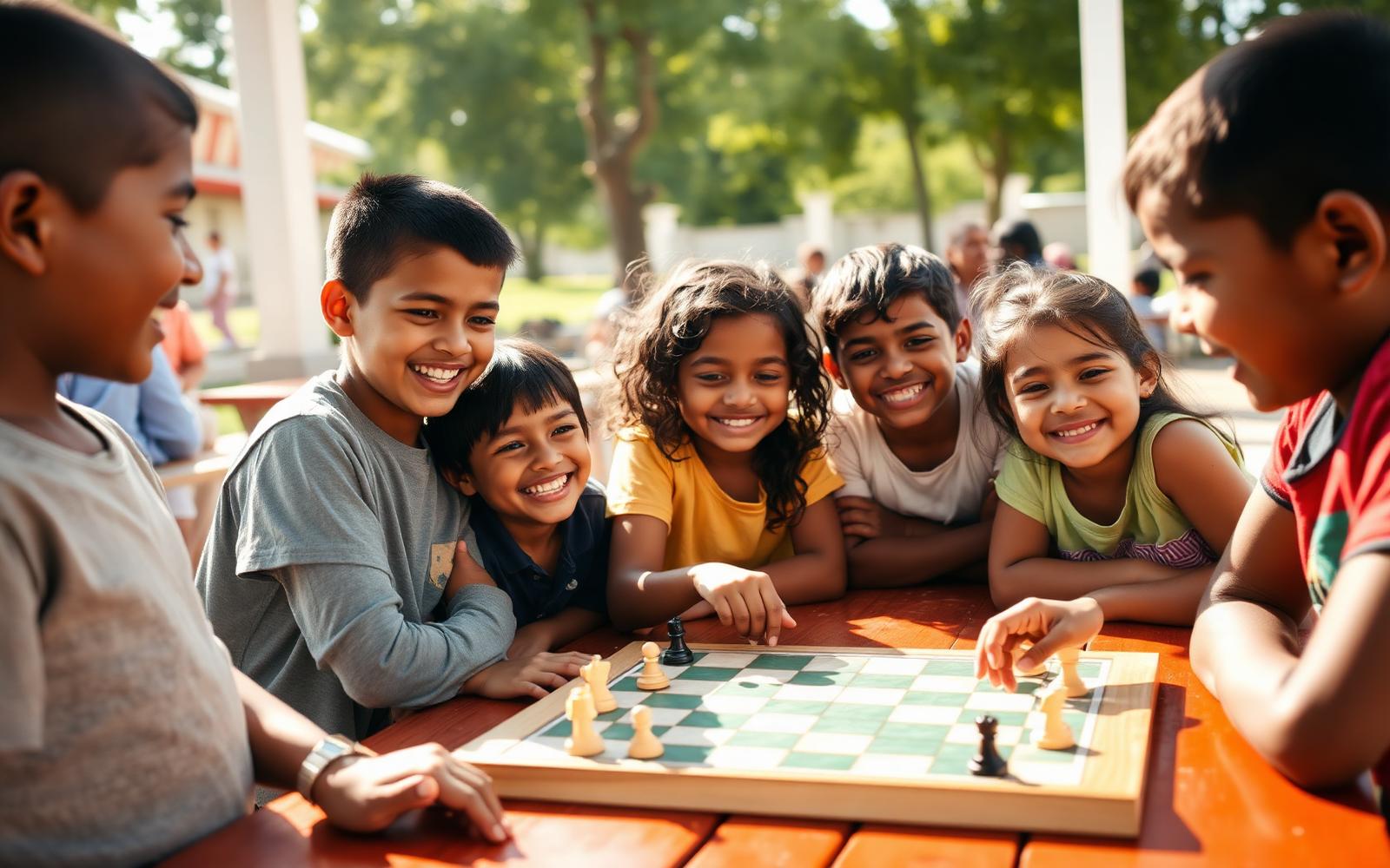 Niños jugando ajedrez